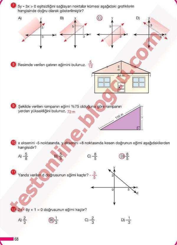 testonline.blogcu.com, 8. sınıf matematik meb cevapları sayfa 68